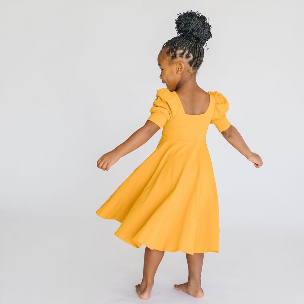 Remie Girl Adalie Dress in marigold, size 4
